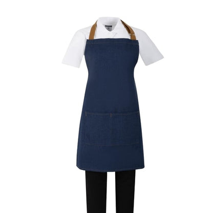 Southside Denim Short Bib Apron Blue ba158