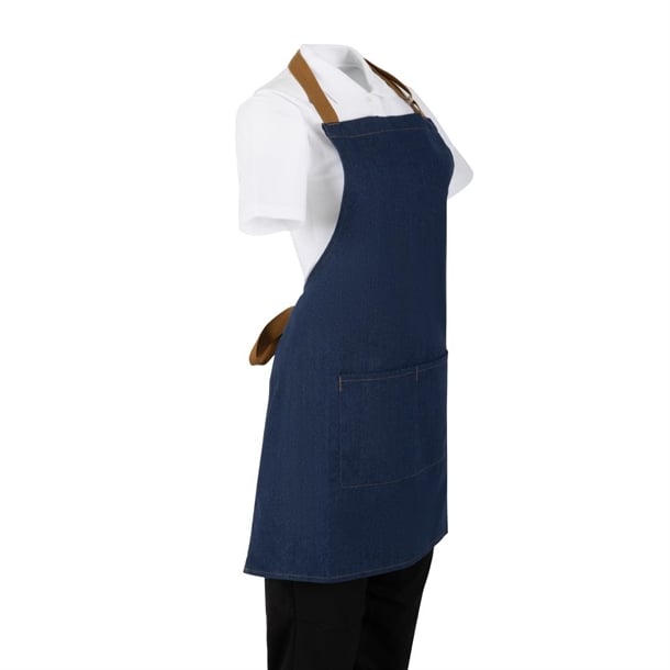 Southside Denim Short Bib Apron Blue ba158