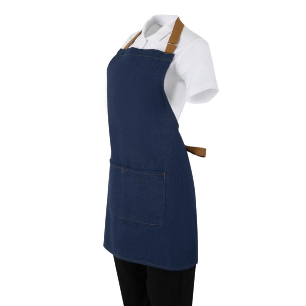 Southside Denim Short Bib Apron Blue ba158