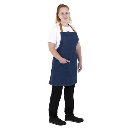 Southside Denim Short Bib Apron Blue ba158