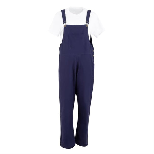 Southside Cotton Canvas Bib & Brace Dungarees Navy Blue p_ba174