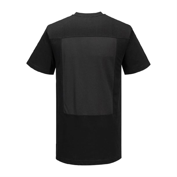 Portwest Black Chef Cotton Mesh Air T-Shirt p_ba210