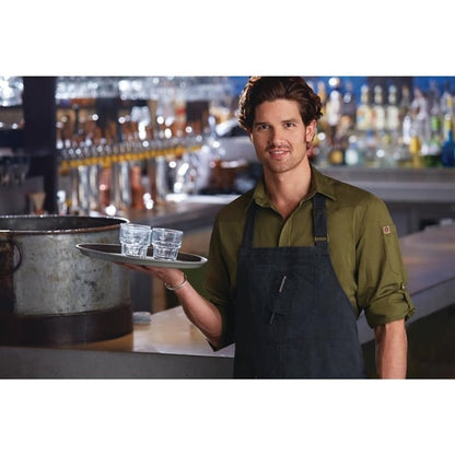 Chef Works Urban Rockford Wide Bib Apron Steel Grey bb012