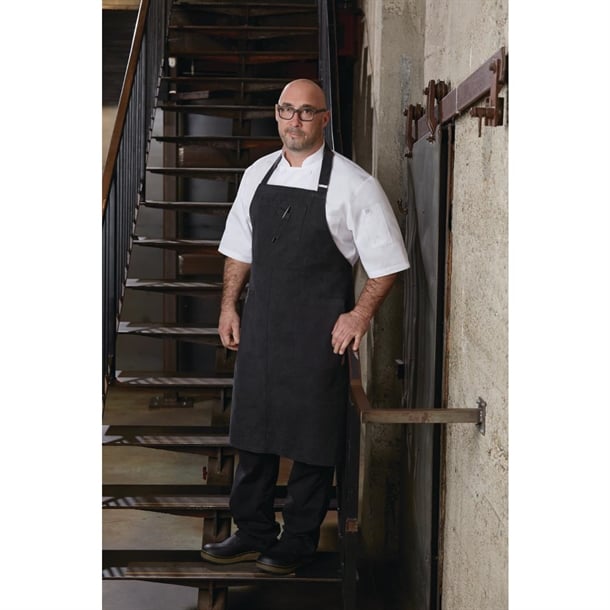 Chef Works Urban Rockford Wide Bib Apron Steel Grey bb012