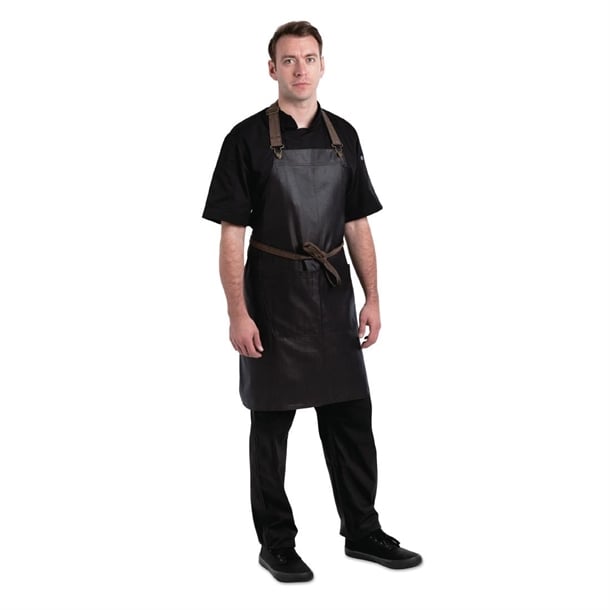 Chef Works Urban Boulder Bib Apron Black/Brown bb020