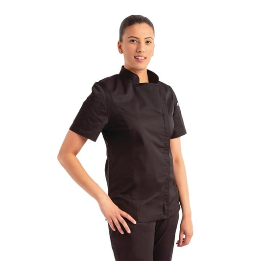 Chef Works Springfield Womens Chef Jacket Black p_bb051