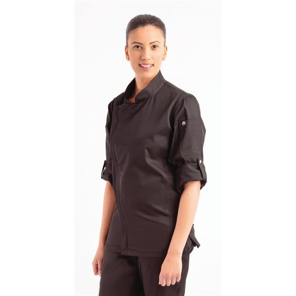 Chef Works Unisex Hartford Chef Jacket Black p_bb083