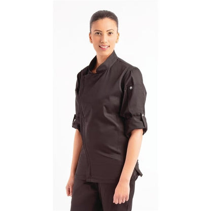Chef Works Unisex Hartford Chef Jacket Black p_bb083