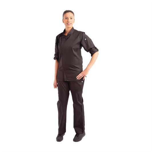 Chef Works Unisex Hartford Chef Jacket Black p_bb083
