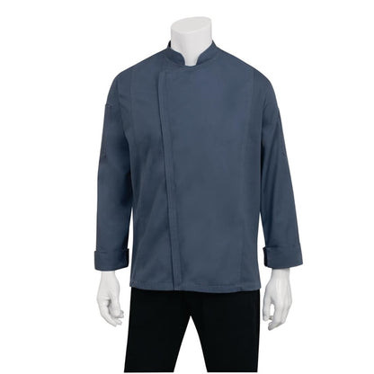 Chef Works Hartford Unisex Chef Jacket Blue p_bb084