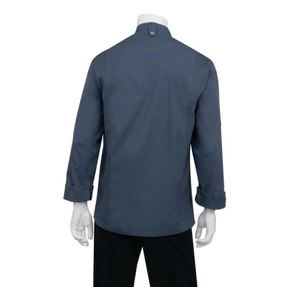 Chef Works Hartford Unisex Chef Jacket Blue p_bb084