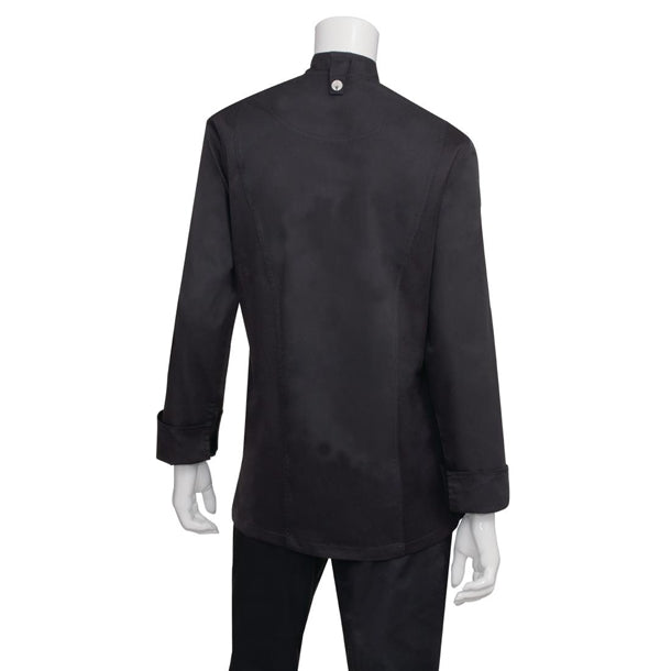 Chef Works Hartford Womens Chef Jacket Black p_bb090