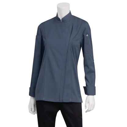 Chef Works Hartford Womens Chef Jacket Blue p_bb091