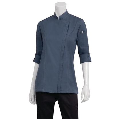 Chef Works Hartford Womens Chef Jacket Blue p_bb091