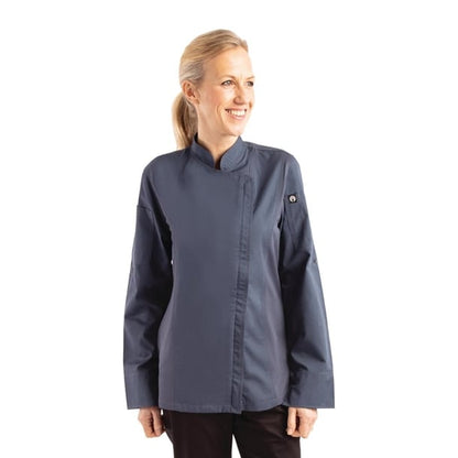 Chef Works Hartford Womens Chef Jacket Blue p_bb091
