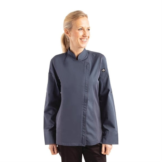 Chef Works Hartford Womens Chef Jacket Blue p_bb091
