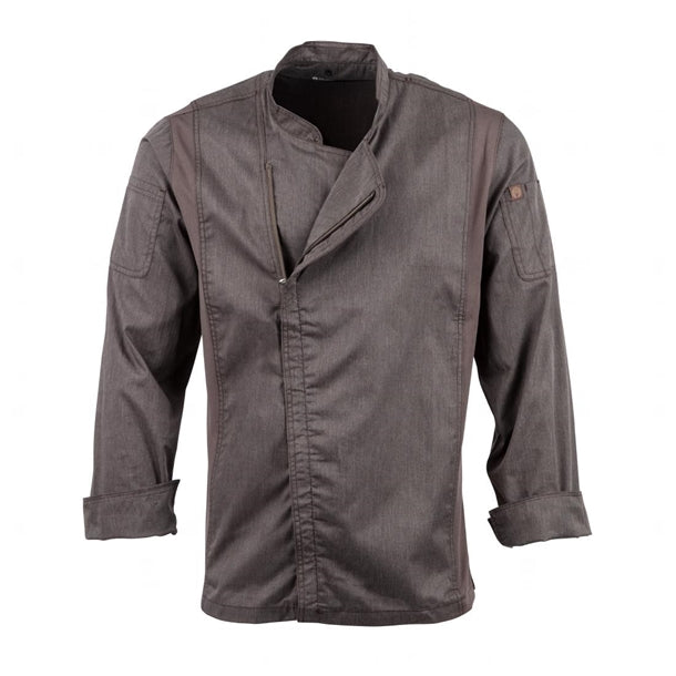 Chef Works Hartford Unisex Chef Jacket Graphite p_bb263