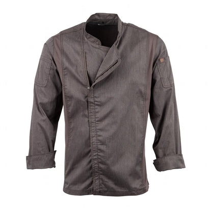 Chef Works Hartford Unisex Chef Jacket Graphite p_bb263