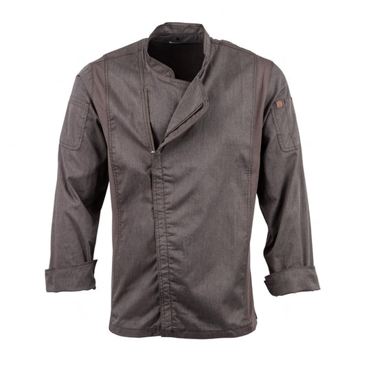 Chef Works Hartford Unisex Chef Jacket Graphite p_bb263