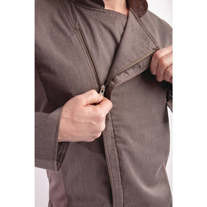 Chef Works Hartford Unisex Chef Jacket Graphite p_bb263