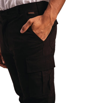 Stretch Slim Combat Trousers Black p_bb463