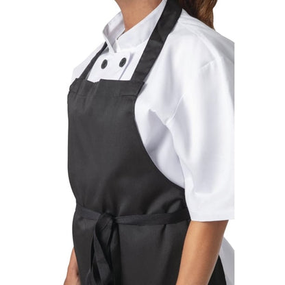 Nisbets Essentials Bib Aprons Black (2 Pack) bb475