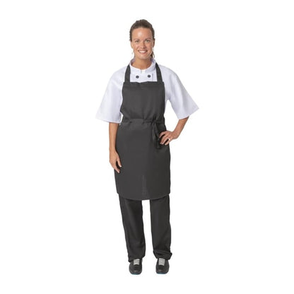 Nisbets Essentials Bib Aprons Black (2 Pack) bb475
