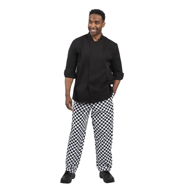 Whites Unisex Atlanta Chef Jacket Black Teflon p_bb577