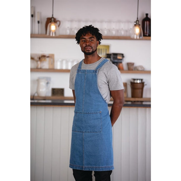 Southside Denim Bib Apron Light Blue bb694