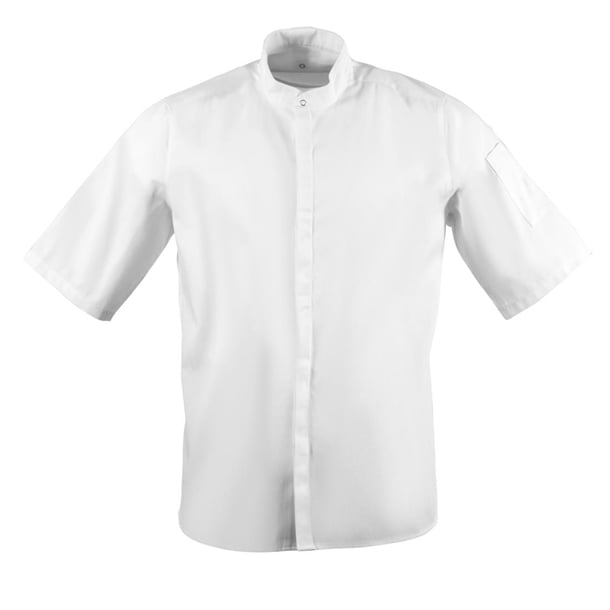 Southside Band Collar Unisex Chef Jacket White p_bb702