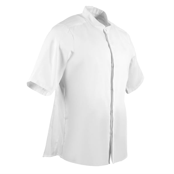 Southside Band Collar Unisex Chef Jacket White p_bb702