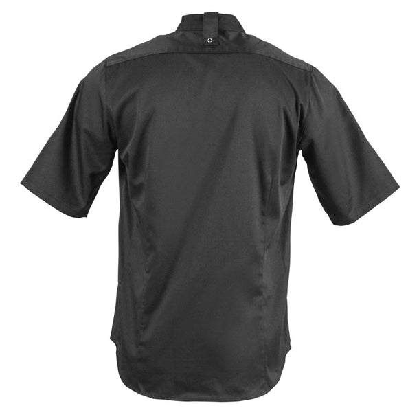 Southside Band Collar Unisex Chef Jacket Black p_bb711