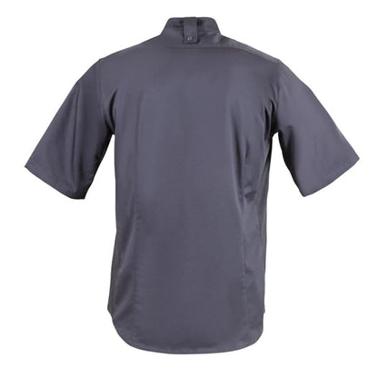 Southside Band Collar Unisex Chef Jacket Charcoal p_bb712