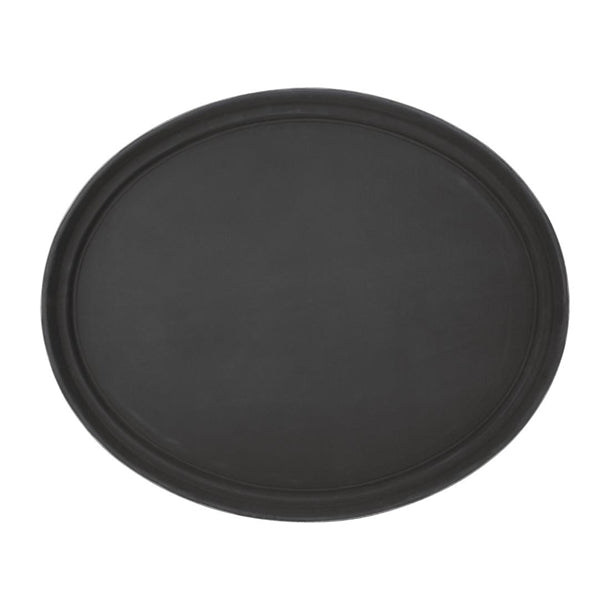 Olympia Kristallon Polypropylene Oval Non-Slip Tray Black 685mm c162