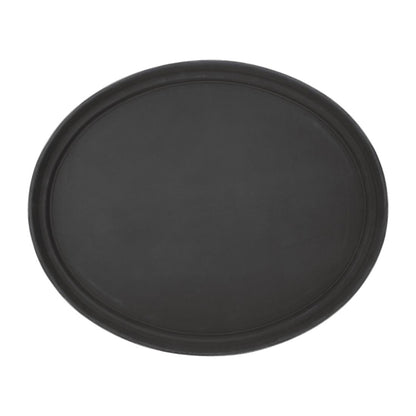 Olympia Kristallon Polypropylene Oval Non-Slip Tray Black 685mm c162