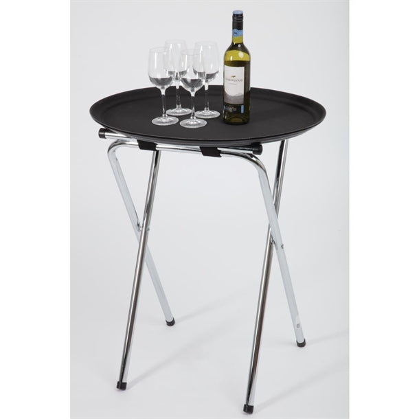 Olympia Chrome-Plated Steel Folding Tray Stand c163