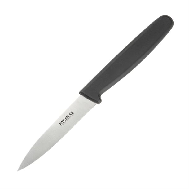 Hygiplas Straight Blade Paring Knife Black 8.5cm c268