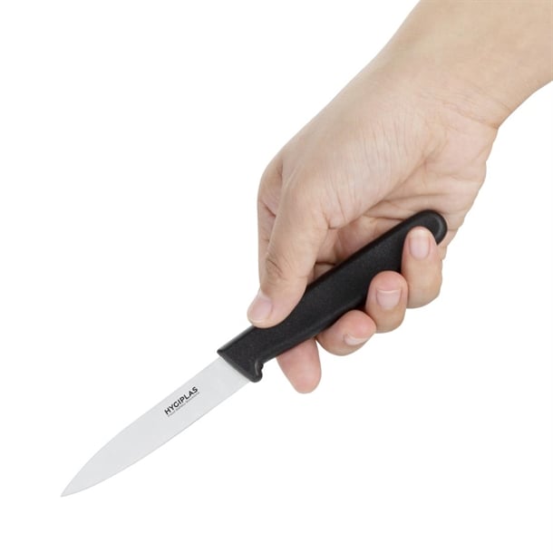 Hygiplas Straight Blade Paring Knife Black 8.5cm c268