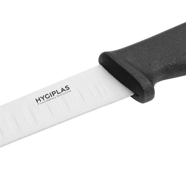Hygiplas Scalloped Utility Knife Black 12.5cm c420