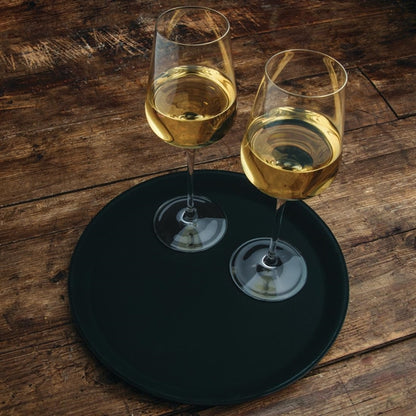 Olympia Kristallon Polypropylene Round Non-Slip Tray Black p_c556