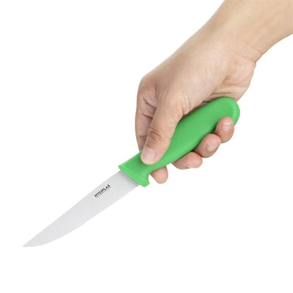 Hygiplas Serrated Vegetable Knife Green 10.5cm c862