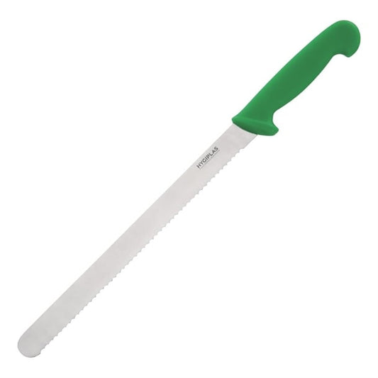 Hygiplas Serrated Slicer Green 30.5cm c867