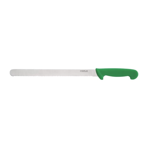 Hygiplas Serrated Slicer Green 30.5cm c867