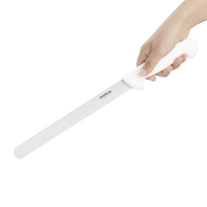 Hygiplas Serrated Slicer White 24.8cm c883