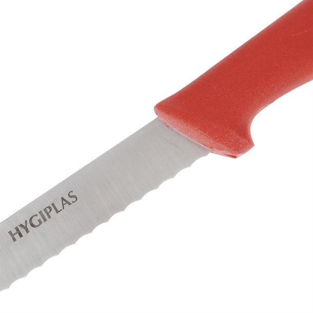 Hygiplas Serrated Slicer Red 25.5cm c897