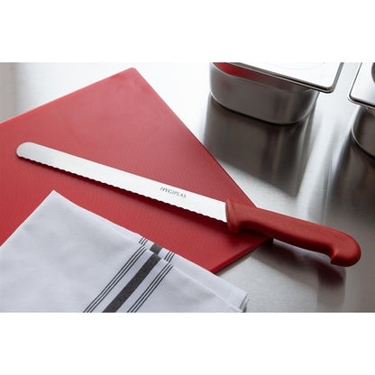 Hygiplas Serrated Slicer Red 25.5cm c897
