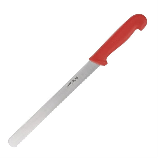 Hygiplas Serrated Slicer Red 25.5cm c897