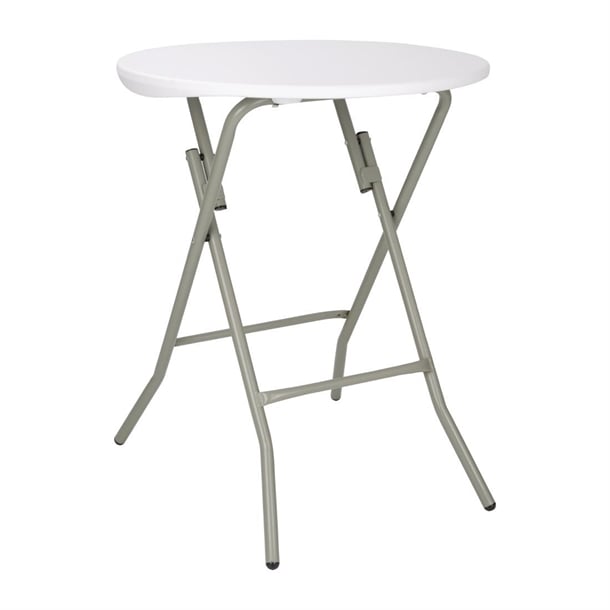Bolero Round Folding Table Granite White 600mm (Single) ca998