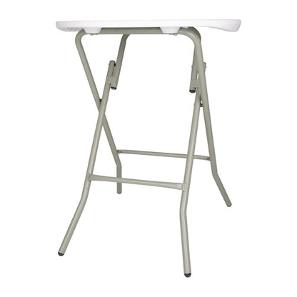 Bolero Round Folding Table Granite White 600mm (Single) ca998