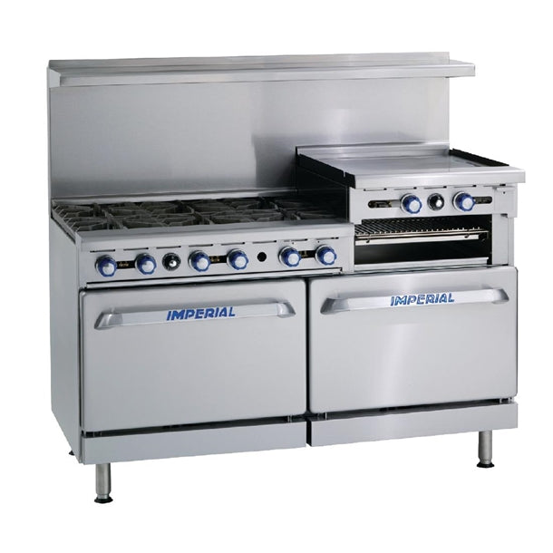 Imperial 6 Burner Natural Gas Oven Range with Griddle IR6RG24-N cb102-n
